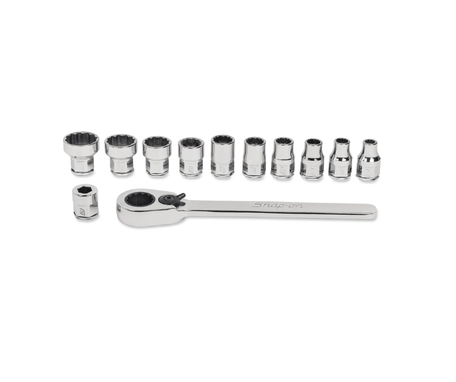 Llaves de tubo encastre de 1/4" de 3/16" - 9/16" (12 Pzas) "SNAP-ON"