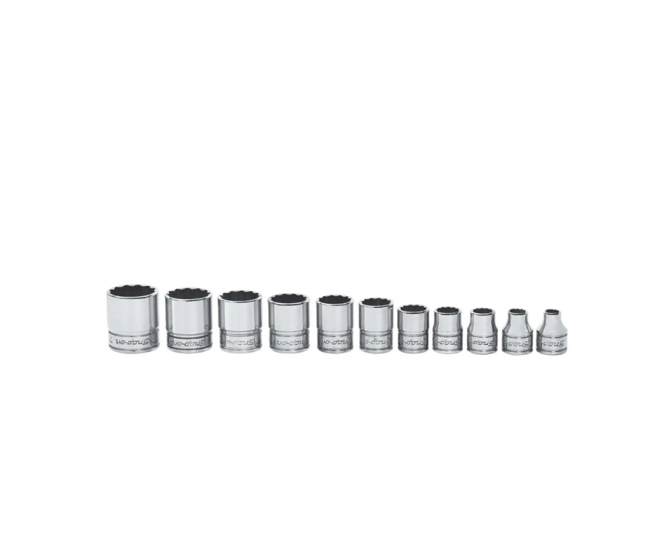 Llaves de tubo encastre de 1/4'' - 7/8'' 12 cantos (11 Pzas.) ''SNAP-ON'' (U.S.A)