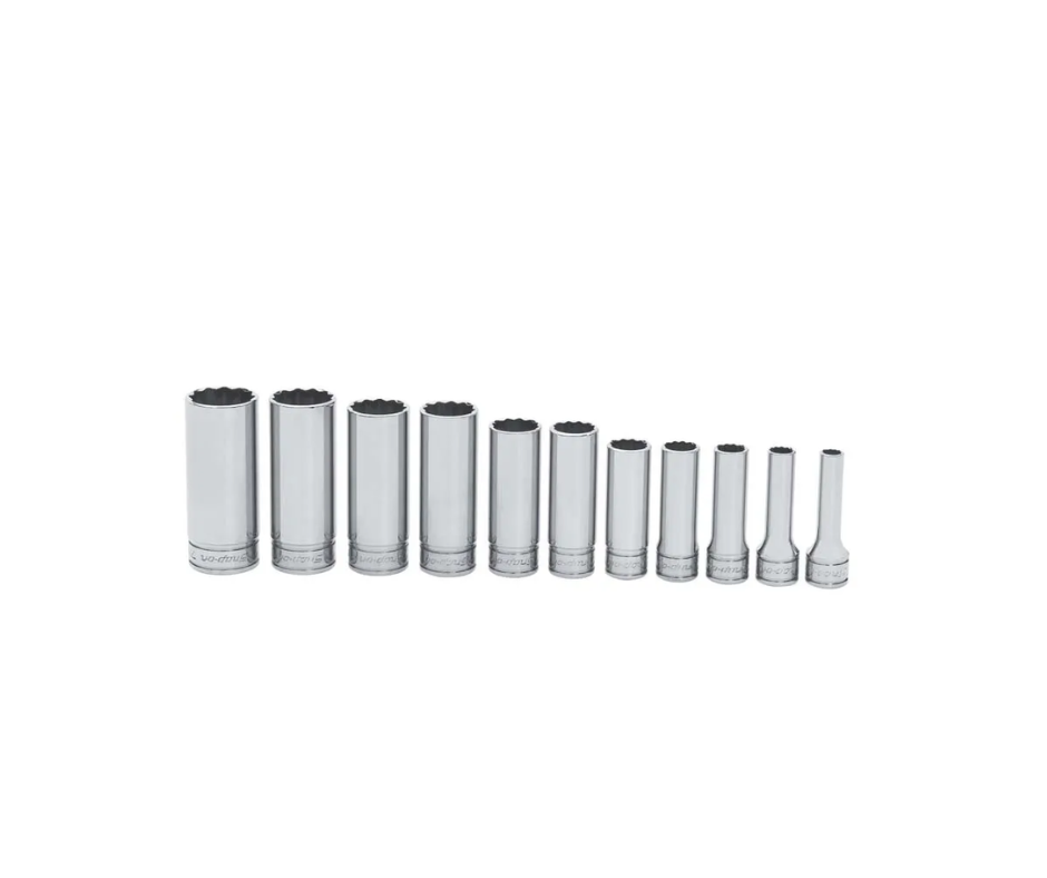 Llaves de tubo profundo encastre 3/8'' de 1/4'' - 7/8'' (11 Pzas.) ''SNAP-ON''