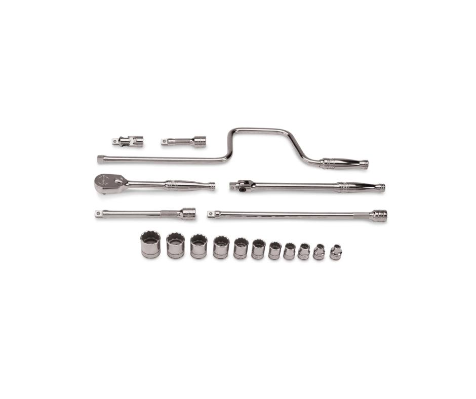 Llaves de tubo encastre de 3/8'' en pulgadas, servicio general 12 cantos (18 Pzas.) ''SNAP-ON''