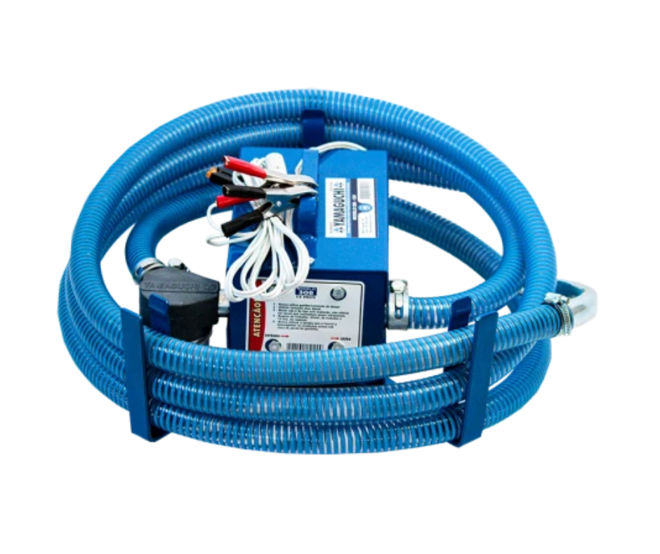 Bomba para diesel de 12 V. con manguera en espiral de 3 m en la salida y 2 m en la succión "YAMAGUCHI"