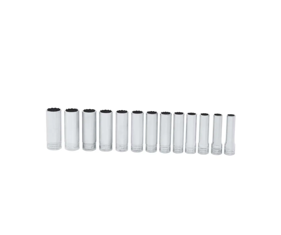 Llaves de tubo encastre 1/2'' de 12 -24 mm. profunda (13 Pzas.) ''SNAP-ON'' (U.S.A)