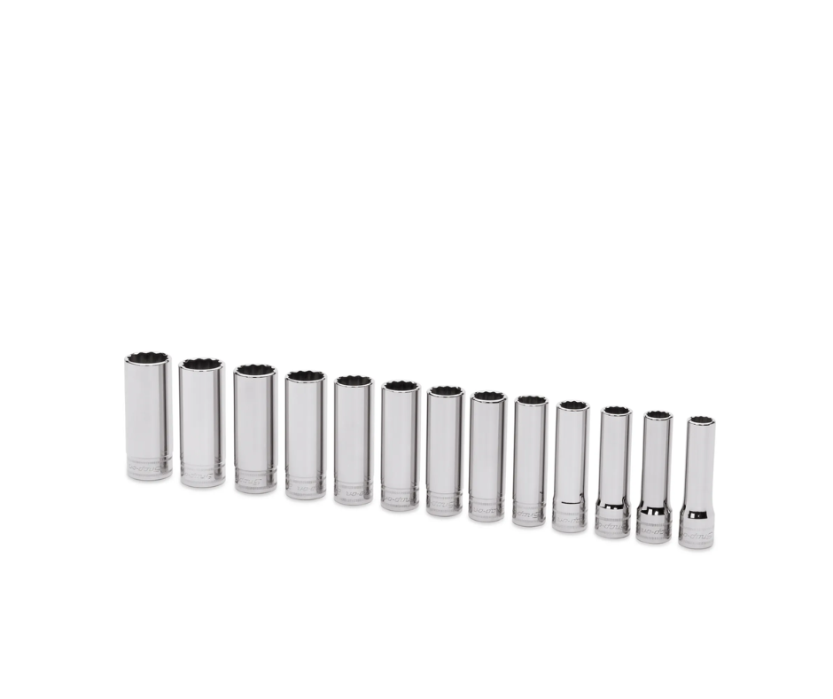 Llaves de tubo encastre 1/2'' de 12 -24 mm. profunda (13 Pzas.) ''SNAP-ON'' (U.S.A)