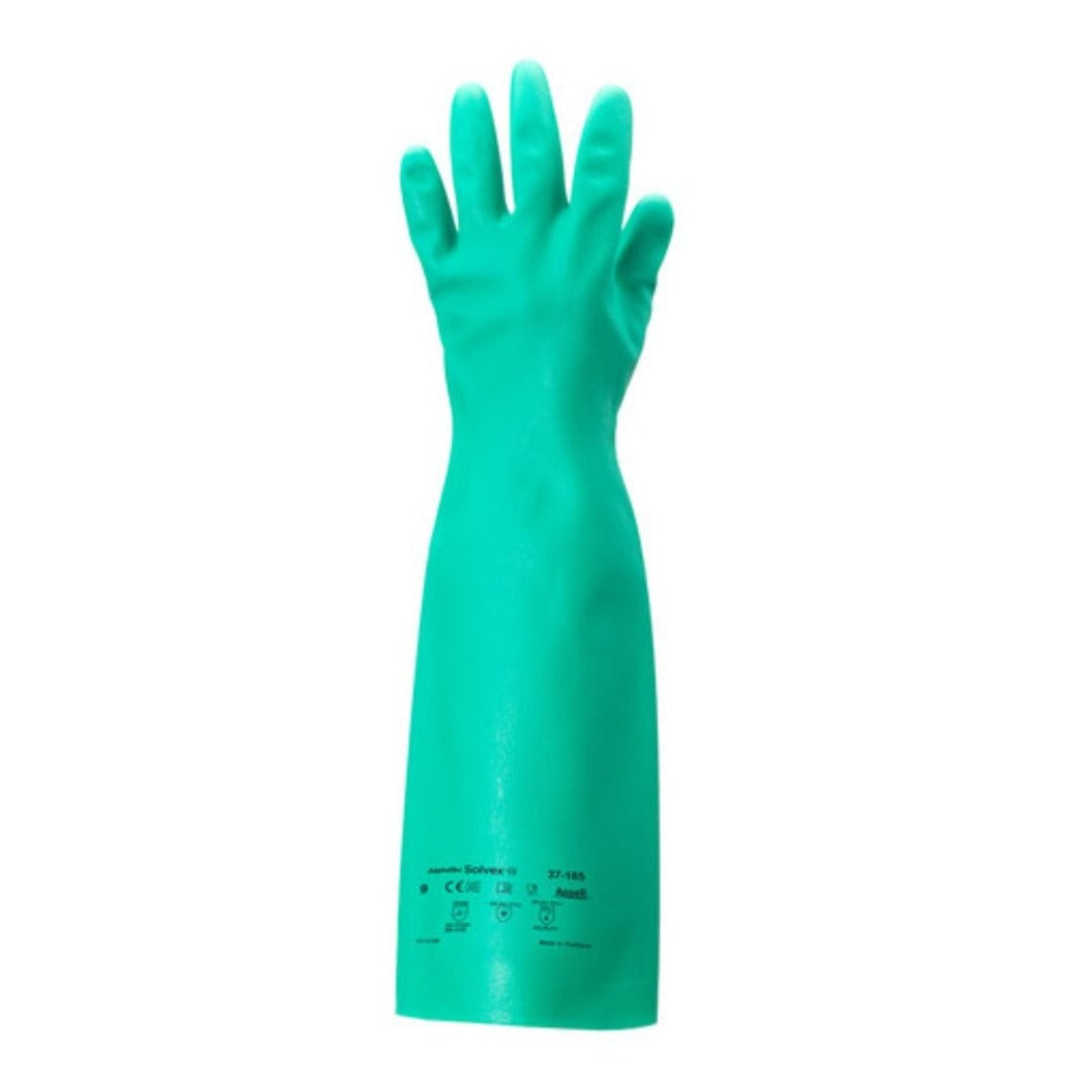 Guante de Nitrilo Verde 18" ALPHATEC SOLVEX