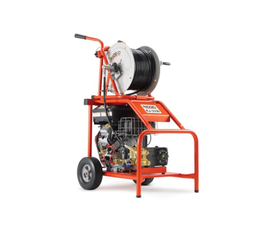 Equipo para Desagüe RIDGID KJ-3100 (2'' - 10'') – 3000 PSI con Carrete Portátil