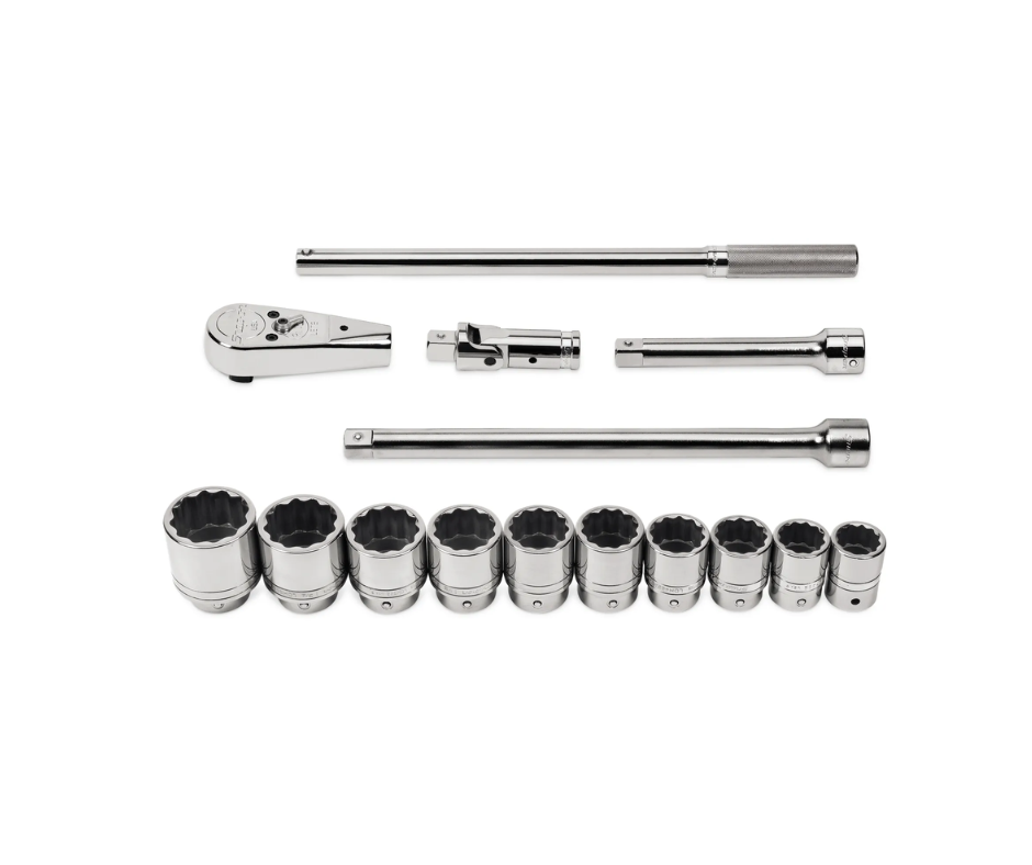 Llaves de tubo poco profundos encastre 3/4'' de 1-1/16'' - 1-1/8'' 12 cantos (12 Pzas.) "SNAP-ON"