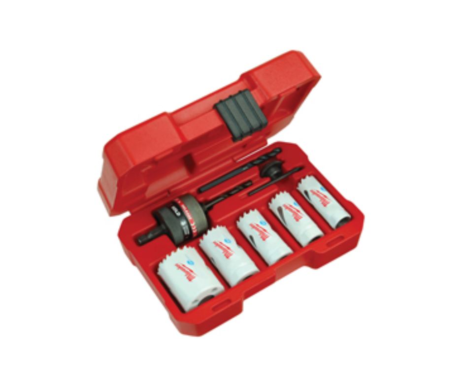 Juego de sierras copa bimetal de 3/4'' a 1-1/2'' (5 pzas) ''MILWAUKEE''
