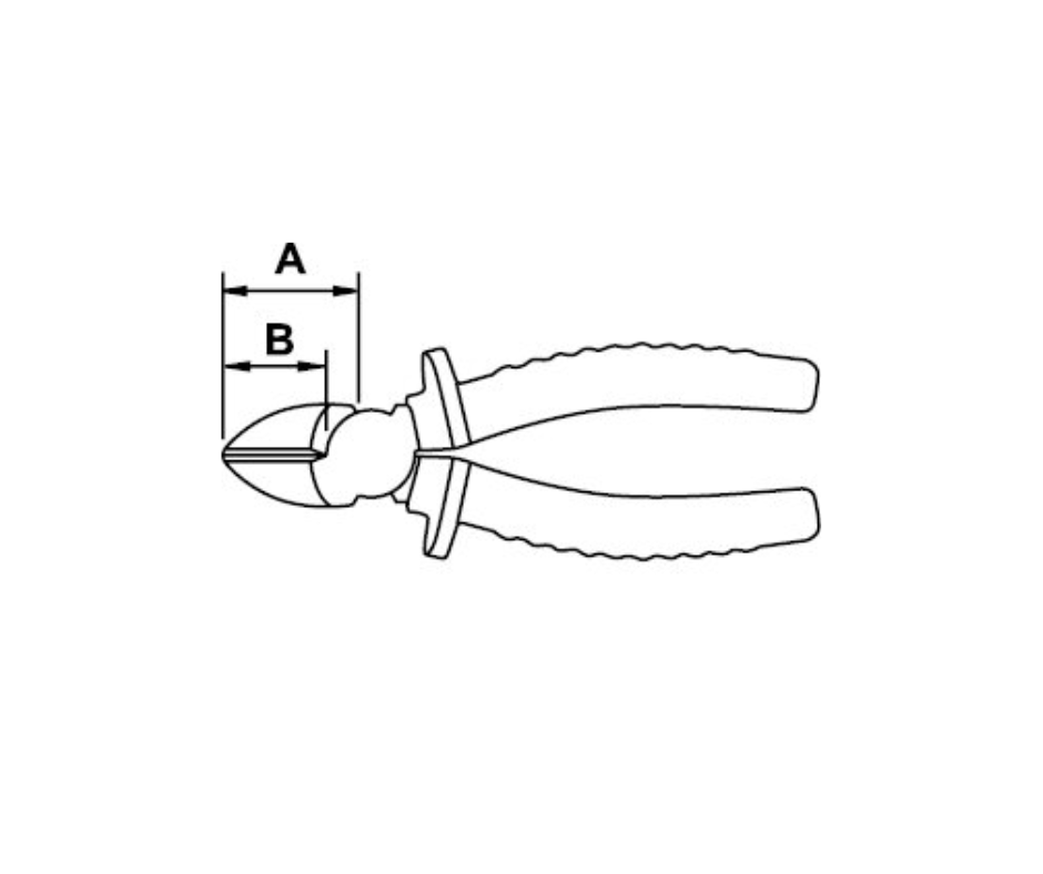 Alicate corte diagonal 160mm TITACROM® BIMAT 1000 V, Mango por Inyección "EGA MASTER"