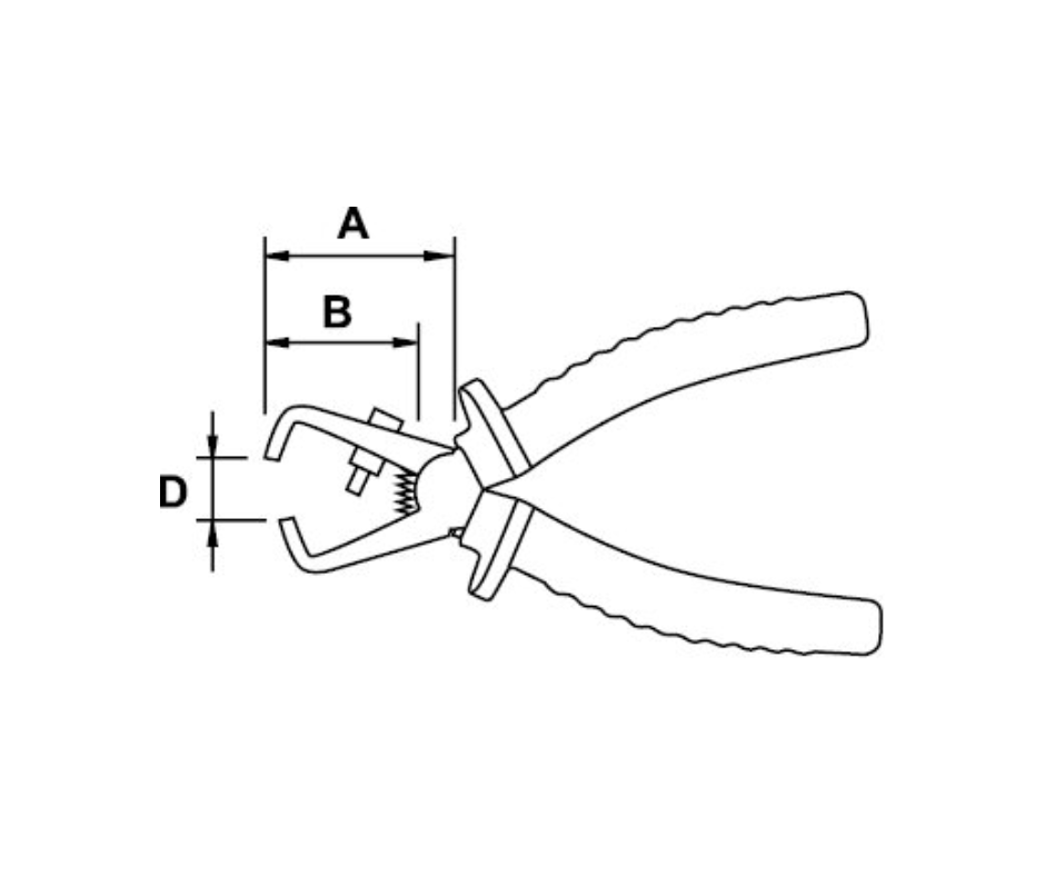 Alicate pelacable 160mm TITACROM® BIMAT 1000 V, Mango por Inyección "EGA MASTER"