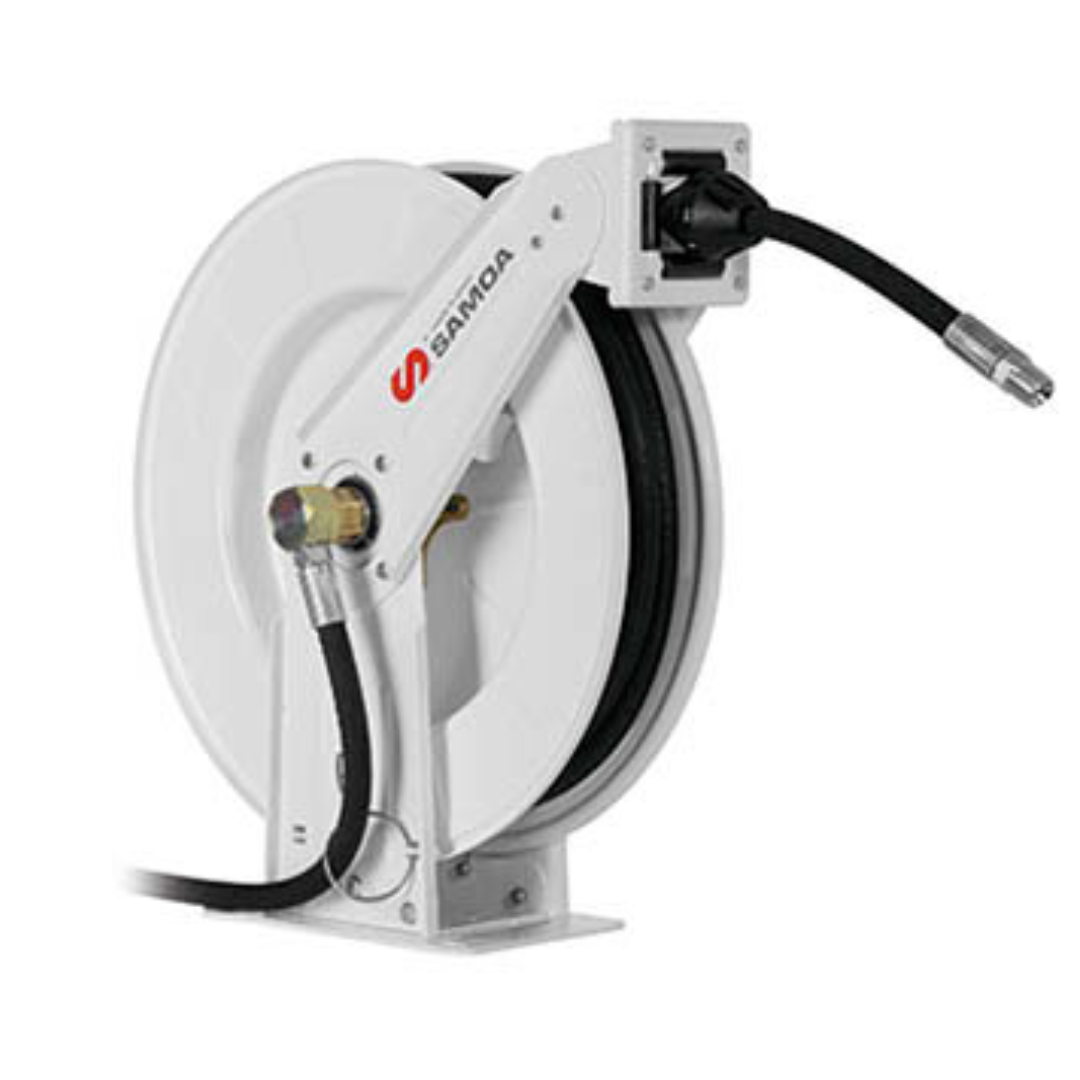Enrollador de aire, aceite doble brazo para 10 mtrs de manguera serie RM-12 - 160 bar