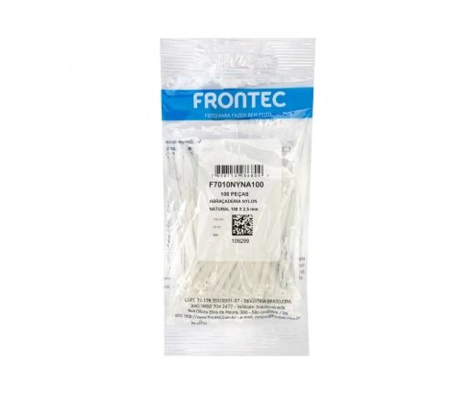 Precinto de Nylon Transparente NY 100x2,5 mm (100 Pzas) Bolsa - FRONTEC