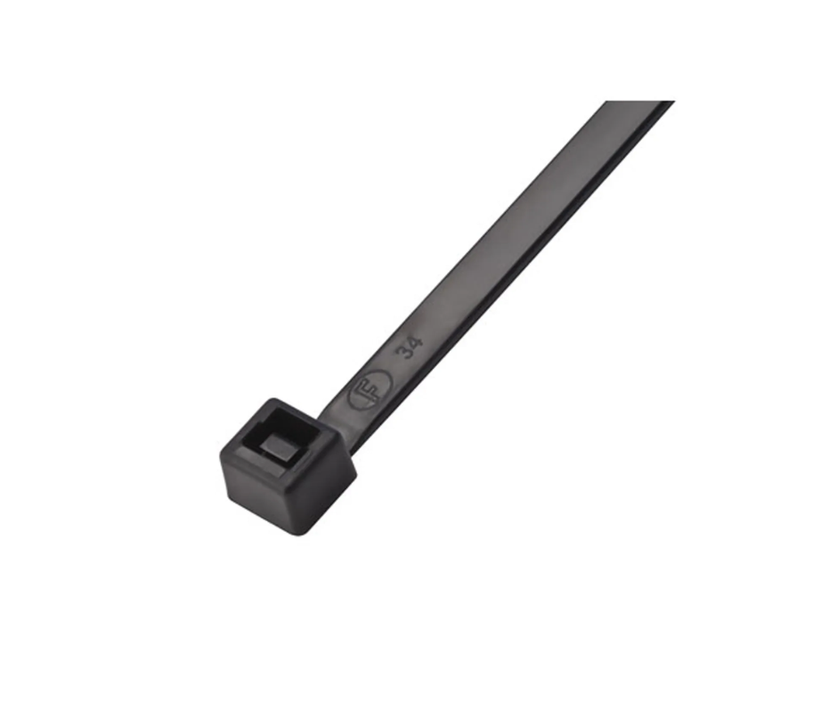 Precinto de Nylon Negra UV 202x3,7 mm (100 Pzas) Bolsa - FRONTEC