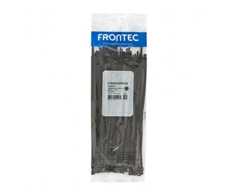 Precinto de Nylon Negra UV 202x3,7 mm (100 Pzas) Bolsa - FRONTEC