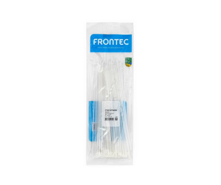 Precinto Transparente NY 400x4,8 mm (100 Pzas) Bolsa - FRONTEC