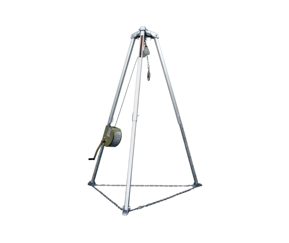Kit de Rescate y Espacios Confinados: Trípode Miller 51/7FT + Malacate ManHandler 20m