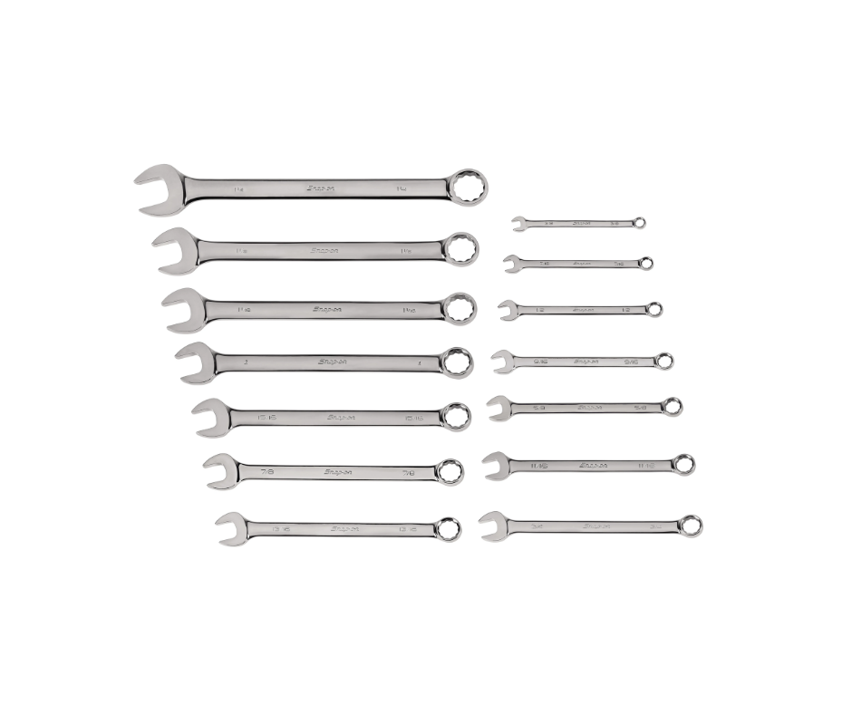 Llaves combinadas de 3/8'' a 1.1/4'' (14pzas) ''SNAP-ON'' (U.S.A)