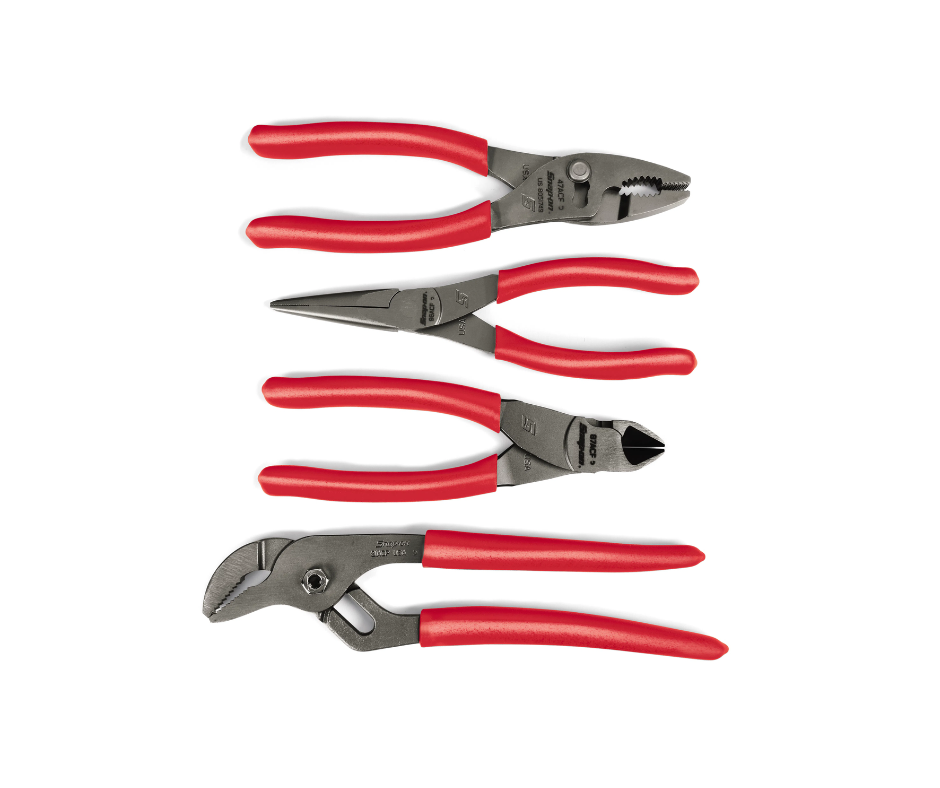 Alicates universal, corte diagonal, de punta y pico de pato (4 Pzas. ) ''SNAP-ON'' (U.S.A)