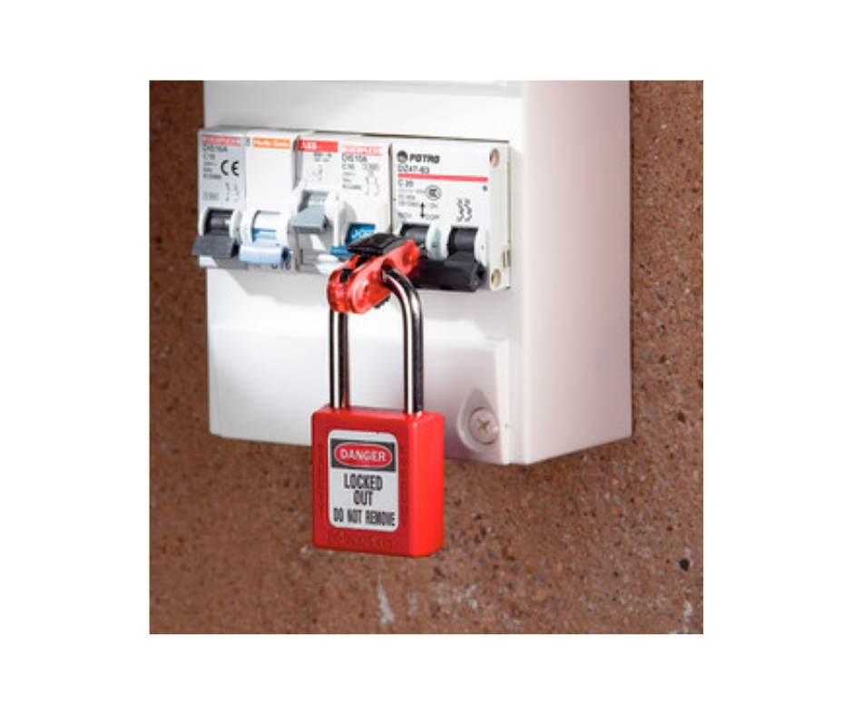 Bloqueo de disyuntor eléctrico ISO / DIN Miniatura (ajuste hasta 11 mm ) ''MASTER LOCK'' (U.S.A)