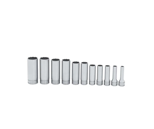 Llaves de tubo profundo encastre 3/8'' de 1/4'' - 7/8'' (11 Pzas.) ''SNAP-ON''