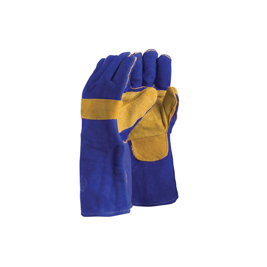 Guante descarne de soldador azul