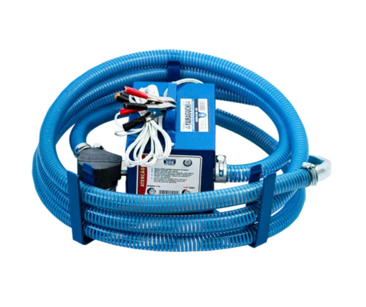 Bomba para diesel de 12 V. con manguera en  espiral de 3 m en la salida y 2 m en la succión  "YAMAGUCHI"
