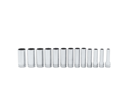 Llaves de tubo profundo encastre 1/2'' de 3/8'' - 1.1/8'' (13 Pzas.) ''SNAP-ON'' (U.S.A)