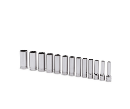 Llaves de tubo profundo encastre 1/2'' de 3/8'' - 1.1/8'' (13 Pzas.) ''SNAP-ON'' (U.S.A)