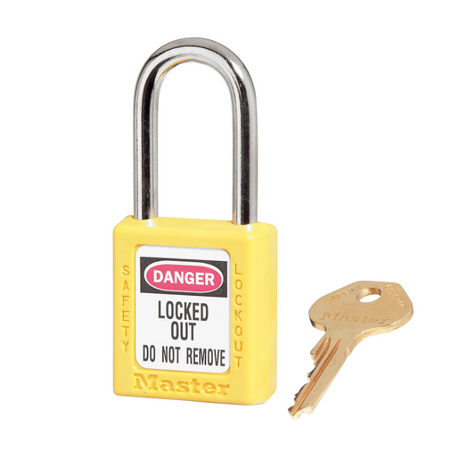 Candado de Bloqueo Liviano Amarillo con Cerradura de Tambor MASTER LOCK 410MKYLW