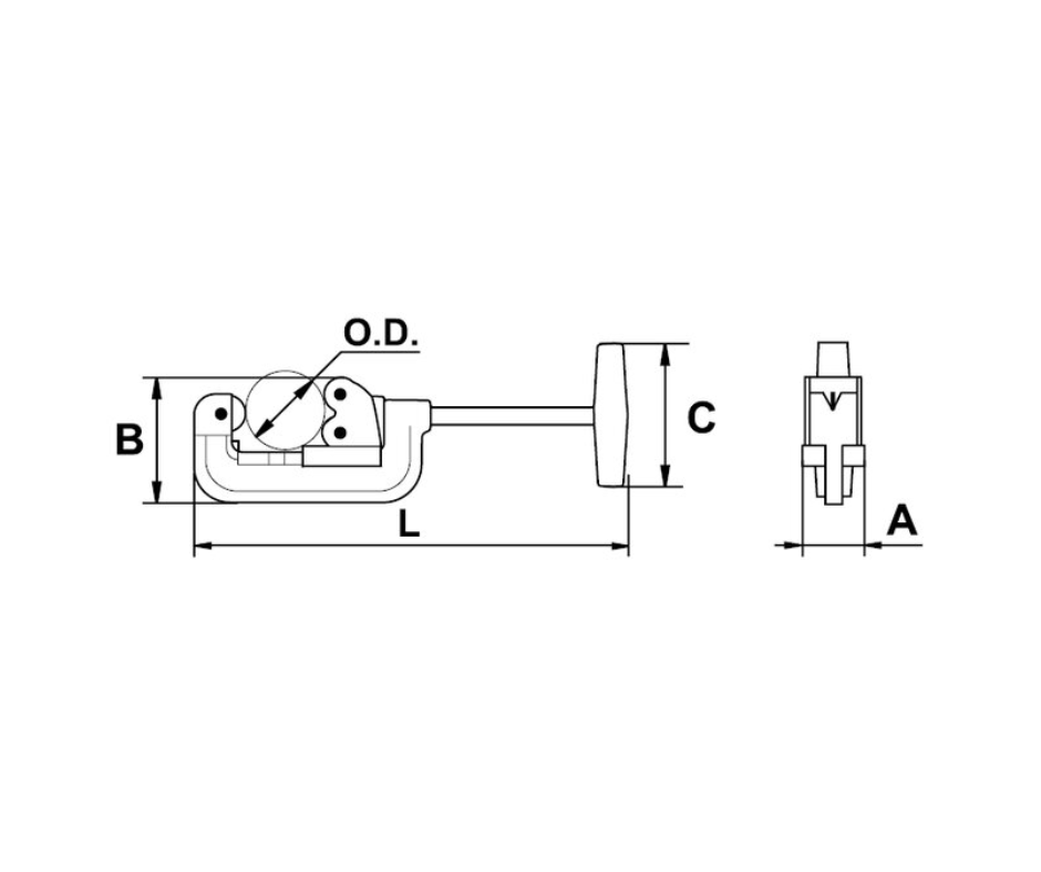 Corta Caño 1/8"-2" p/tubería "EGA MASTER"