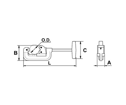 Corta Caño 1/8"-2" p/tubería "EGA MASTER"