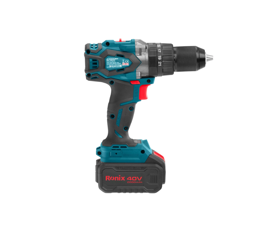 Taladro Percutor Inalámbrico 40V Brushless RONIX 8905