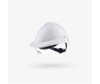 Casco de Seguridad MILENIUM CLASS LIBUS con Badana textil en ratchet y visor para casco