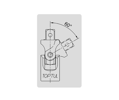 Articulación / Junta Universal TOPTUL - Encastre 1/2" (71mm)