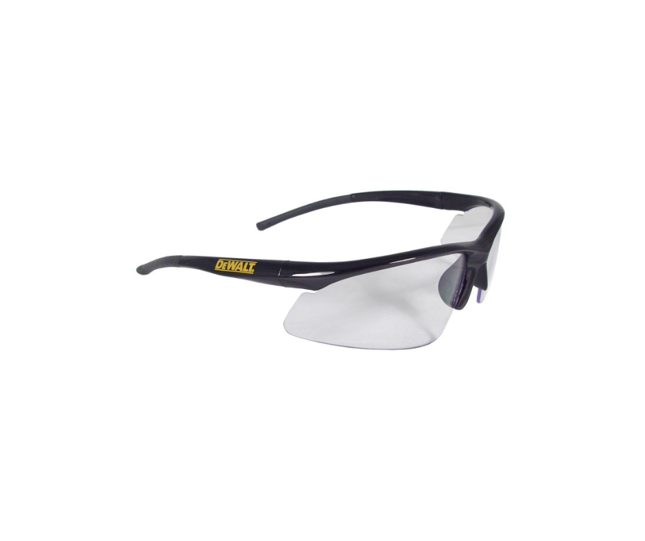 Lente de seguridad transparente espejado Mod. RADIUS Norma ANSI Z87.1+ ''DeWALT'', con filtro UV