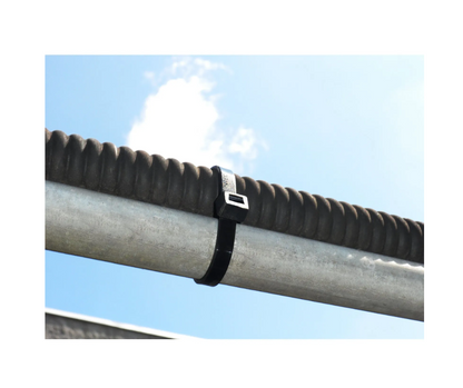 Precinto de Nylon Negro UV 300x4,8 mm (100 Pzas) Bolsa - FRONTEC