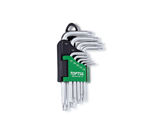 Juego de Llaves Allen Torx TOPTUL (9 Piezas)