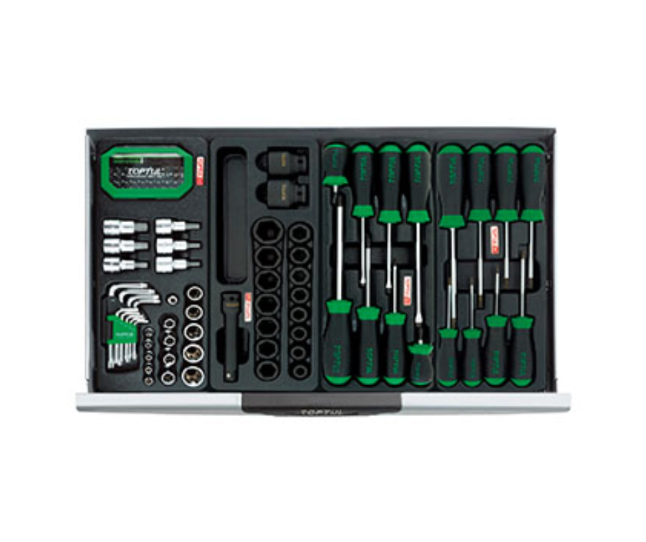 Armario Rodante de 7 Cajones TOPTUL GCAJ305B - Equipado con 305 Herramientas