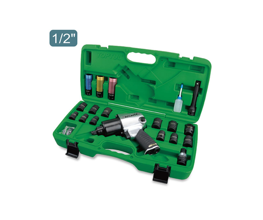 Set de Llave de Impacto Neumática TOPTUL GDAI2701 - 1/2" (27 Piezas)
