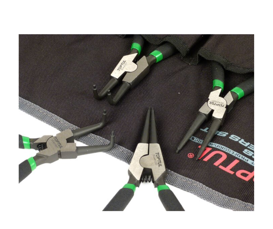 Juego de Alicates Saca Seguros TOPTUL - 7" (4 Piezas)