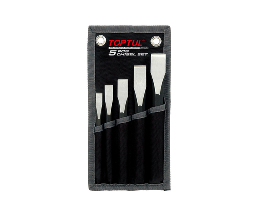 Juego de Cinceles Planos TOPTUL - Corta Fierros (5 Piezas)