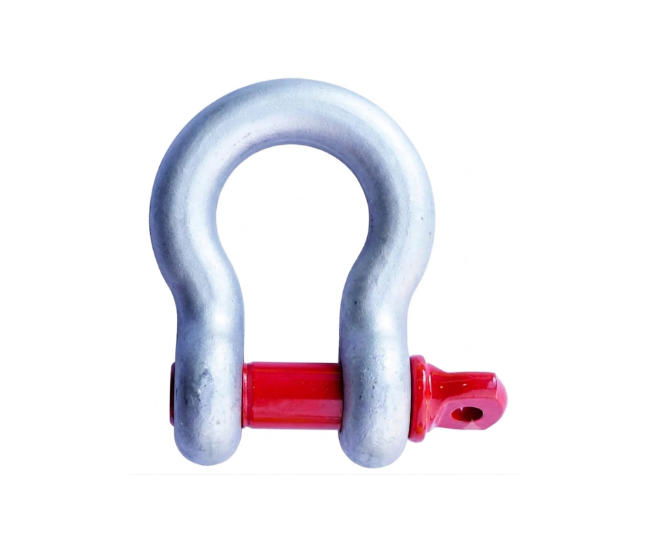 Grillete corazon CMG de 3/8'' cap. 1 Tn. con perno roscado y tope norma ISO 2415 ''COLUMBUS''