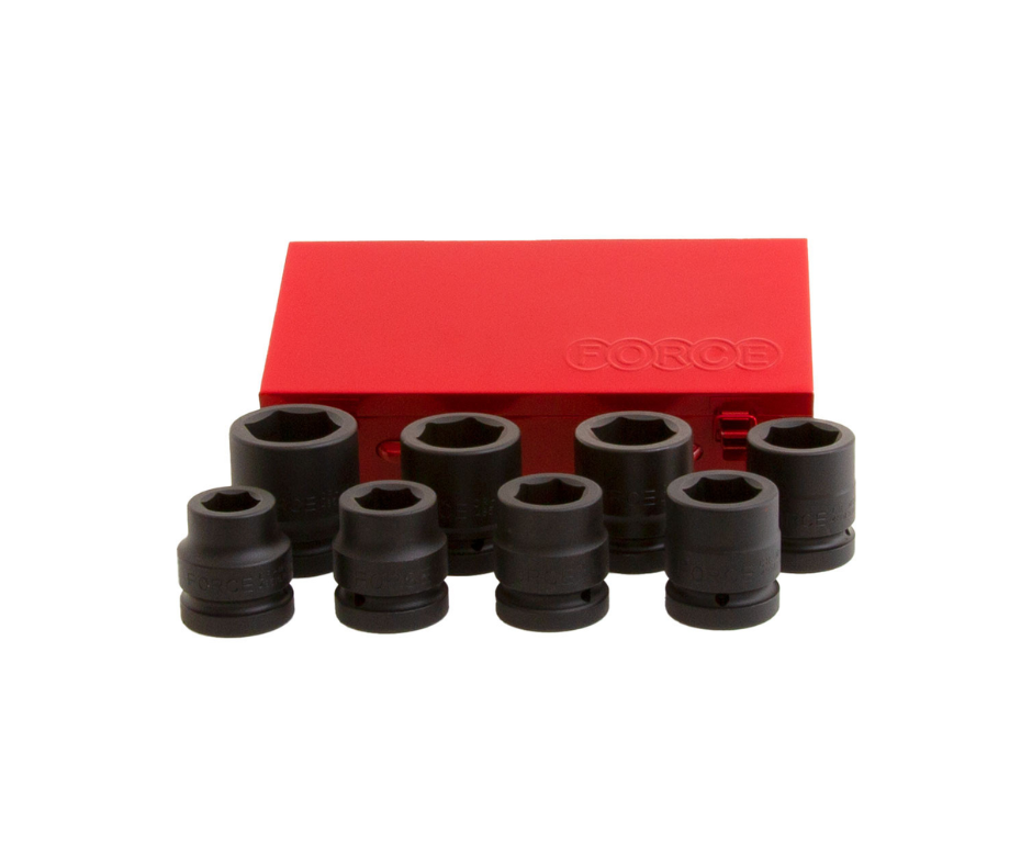 Juego de Dados de Impacto FORCE 1" (8 Pzas SAE)