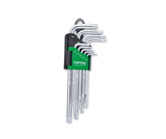 Juego de Llaves Allen Torx Larga TOPTUL (9 Piezas)