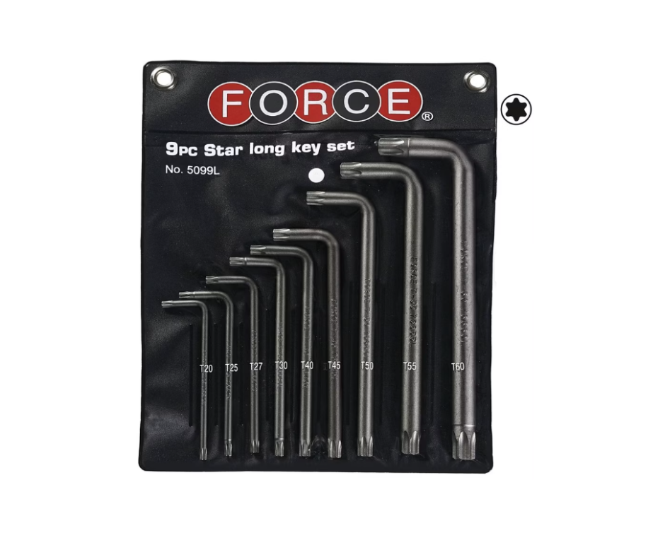 Juego de Llaves Torx Inviolables FORCE (9 Pzas)