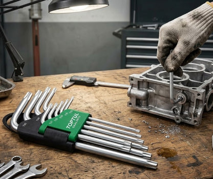 Juego de Llaves Allen Torx TOPTUL (9 Piezas)