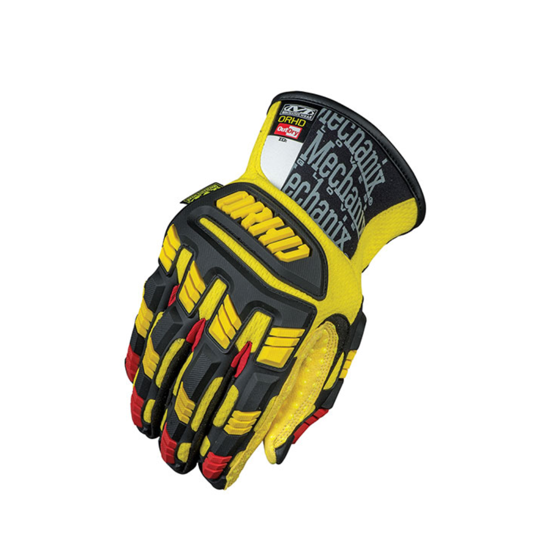 Guante de Seguridad Doble Densidad Oudry Impermeable en Amarillo con Protección Anti-Impacto