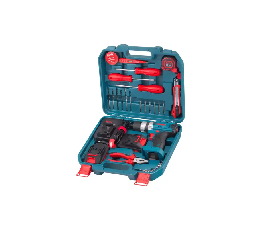 Kit Taladro Atornillador Inalámbrico 16V RONIX RS-8615 (33 Piezas)