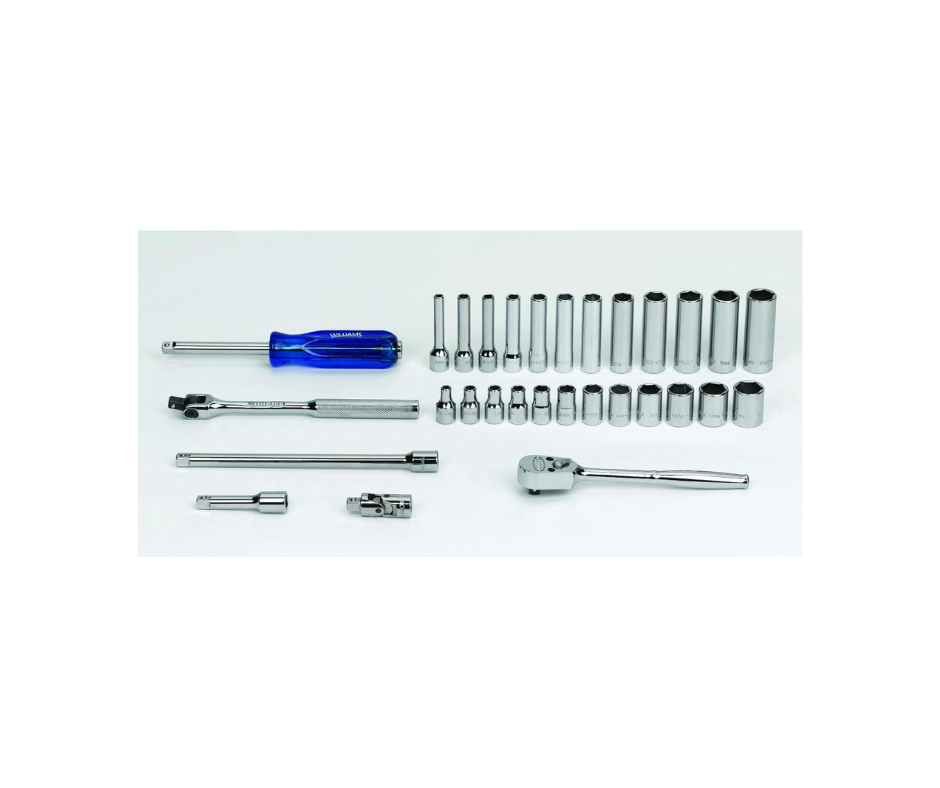 Juego de Dados 1/4" WILLIAMS MSM-30HFTB (30 Pzas)