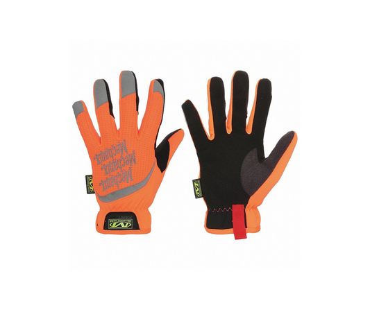 Guante de Seguridad SAFETY FAST FIT Naranja con Palma de Cuero Sintético