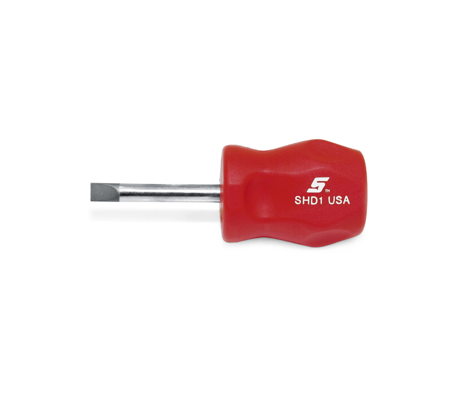 Destornillador Estándar de Punta Plana Instinct® de Agarre Duro (rojo), Hoja de 1-7/8''